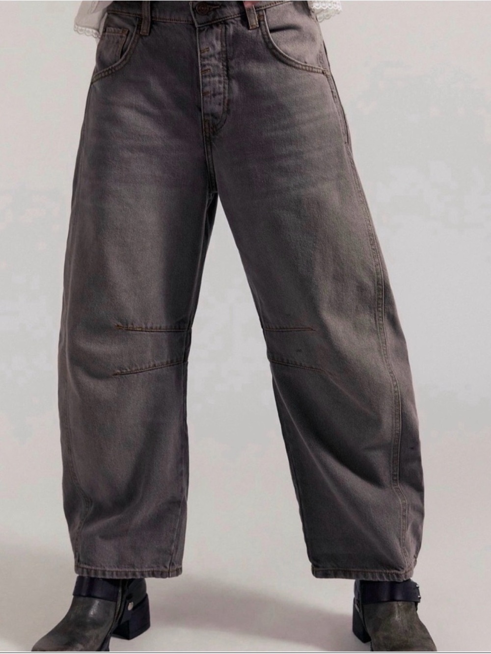 We The Free Good Luck Mid Rise Barrel Jeans